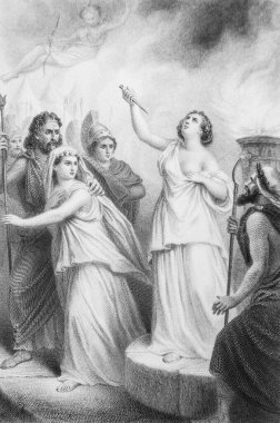 Iphigenie, Jean Racine 'in eserleri, J.Staal' ın resimleri, Yayımcı Garnier FRERES 1870