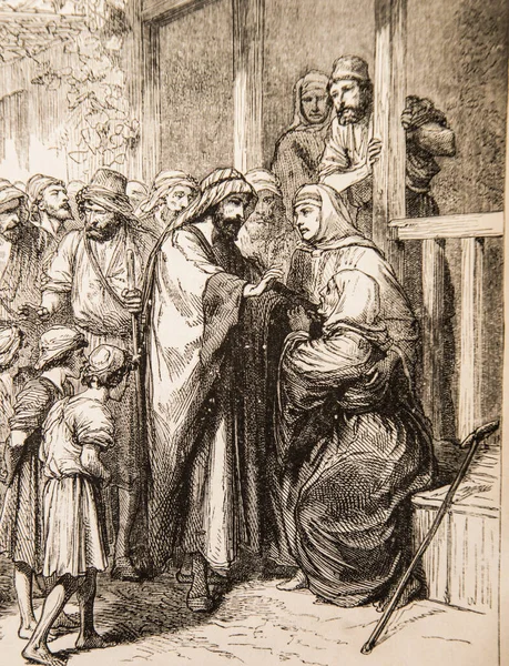 Bu ellerin dayatılması, Ernest Renan 'ın İsa' nın hayatı, Godefroy Durand 'ın çizimleri, editör Michel Levy 1870