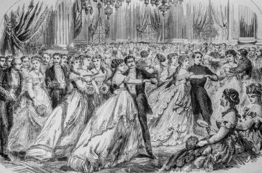 Şehir Oteli 'nin ilk topu, ünlü evren, editör Michel Levy 1868