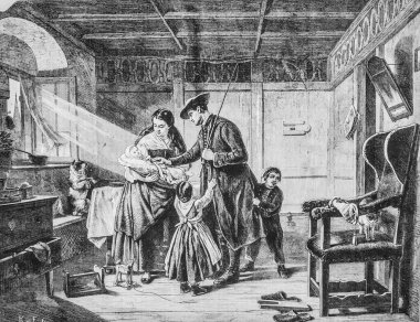 Eve dönüş, 'Ünlü evren, Editör Michel Levy 1868