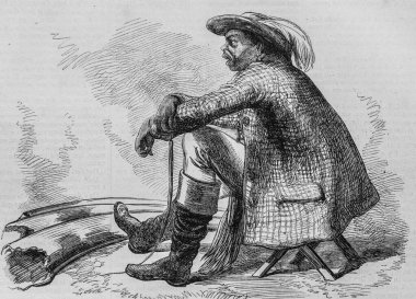 Bechuanas 'ın lideri, CAP' ın iyi niyetli kabilesi, ünlü evren, editör Michel Levy 1868