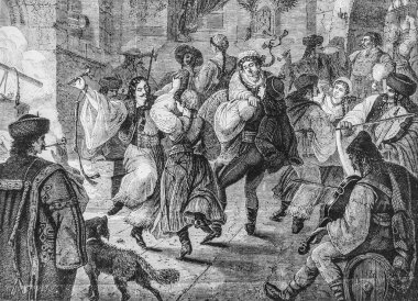 Macar köyündeki karnaval, ünlü evren, editör Michel Levy 1868