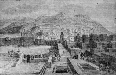 Fas 'taki Tetuan' ın büyük yeri, ünlü evren, editör Michel Levy 1868