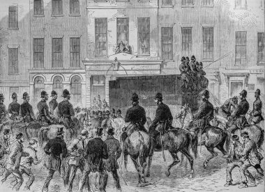 Ünlü evren Clerkenwell 'in patlamasının araştırması, yayıncı Michel Levy 1868