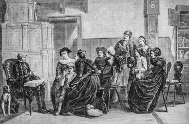 İncil 'i Alsace' de okumak, ünlü evren, editör Michel Levy 1868