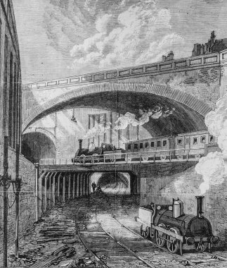 Londra 'daki demiryolu, ünlü evren, editör Michel Levy 1868