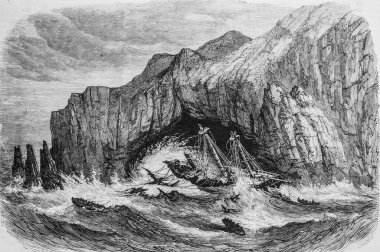 LR Tora gemisinin nakliyesi, ünlü evren, editör Michel Levy 1868