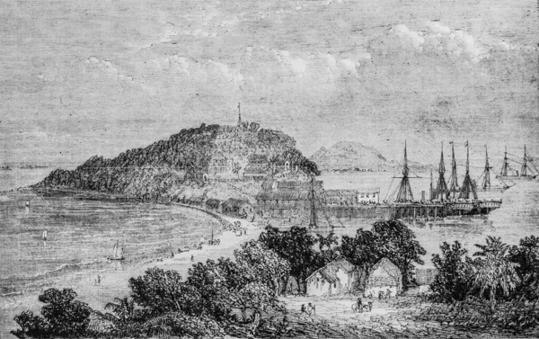 Taboga Bay Panama Illustrious Universe Editor Michel Levy 1868 — Stock Photo, Image