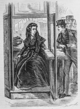 Gazete tüccarı, ünlü evren, yayıncı Michel Levy 1868