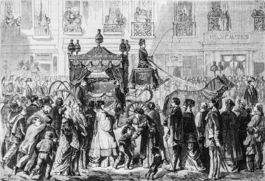 Rossini 'nin cenazesi, ünlü evren, editör Michel Levy 1868