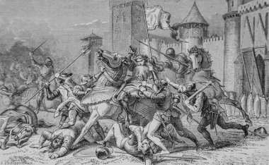 Jeanne d 'Arc tutsak alındı, Mayıs 1430' da, T.lix tarafından işlenmiş, Joan of Arc 'ın hikayesi Louis Moland, Yayımcı Garnier Freders 1895