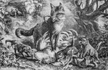 Bir aile yemeği, ünlü evren, Michele Levy 1869 Yayıncı