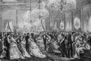 Metternich Prensi 'nde Mie Careme' in akşamı, ünlü evren, Yayımcı Michele Levy 1869
