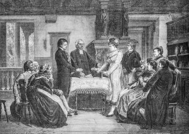 Alsace 'de Protestan bir mariazge, ünlü evren, Yayıncı Michele Levy 1869