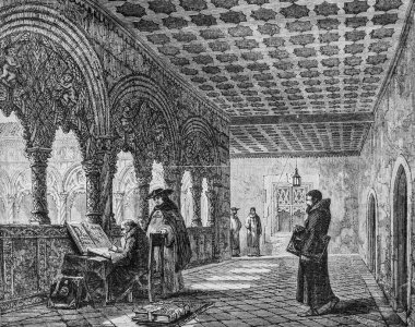 Villadolid The Cloiter of the College of San Gregorio, the famous universe, Publisher Michele Levy 1869