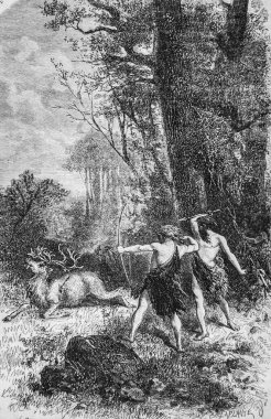 Rene 'nin döneminin avı, ünlü evren, MICHELE LEVY 1869 yayıncısı