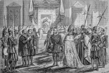 Roma S.S. Papa, Konsey 'in izleyicilerine; Ünlü Evren, Yayımcı Michele Levy 1869