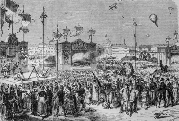 stock image The festival of August 15, the illustrious universe, editor Michele Levy 1869