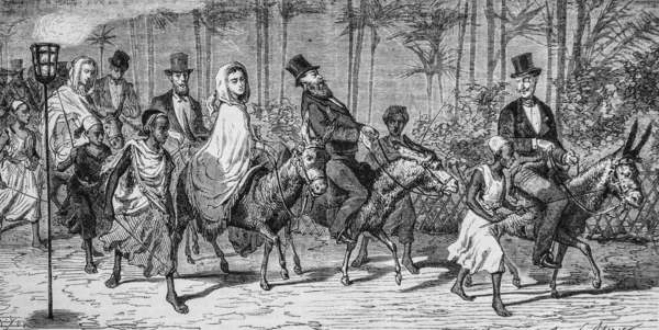 STHME DE SUEZ Baloya gitme istekleri Kral Yardımcısı 'nın İsmailia' ya, meşhur evrene, editör Michele Levy 1869 'a iletiliyor.