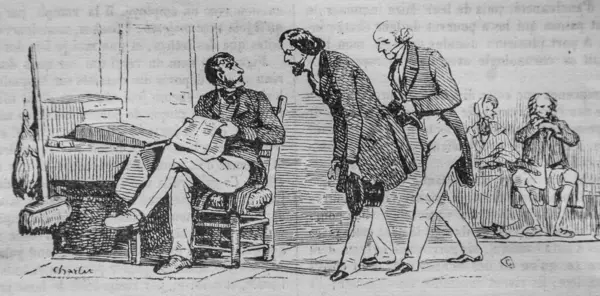 Ofis görevlisi, Fransızlar kendi kendilerine boyamışlar, eitor NJ Philippart 1861.