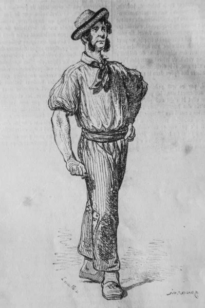 Güreşçi, Fransızlar kendi kendilerine boyadılar, eitor N.J. Philippart 1861