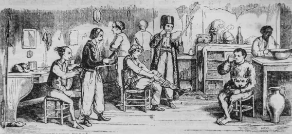 Görünüşü, Fransızlar kendi kendilerine resmedilmiş, eitor N.J. Philippart 1861