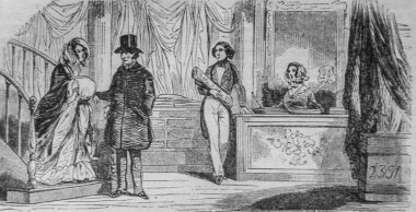 La Demoiselle de Comptoir, Fransız ressam N.J. Philippart 1861.