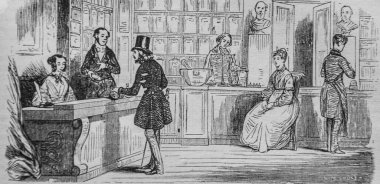 Eczacı, Fransızlar kendi kendilerine boyamışlar, eitor N.J. Philippart 1861.