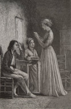 Bernadin de Saint Pierre, Paul ve Virginie çizimleri De la Charrie, editör Lemerre 1783