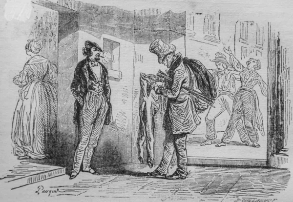 Giysi tüccarı, Fransızlar kendi başlarına boyadılar, eitor N.J. Philippart 1861