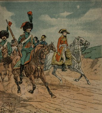 İlk konsolos ve konsolosluk muhafızlarının avcıları, Las Cases Kontu tarafından yapılan Sainte Helene Anıtı, Yayımcı Garnier FRERES 1895