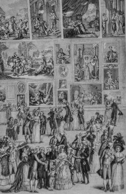 1787 'de Louvre' da resim sergisi, Edouard Charton 1855 'in resimli dergisi.