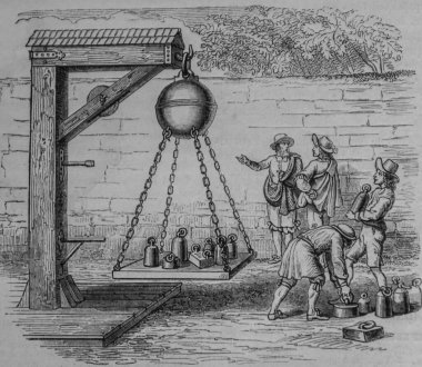 Edouard Charton 'ın 1855 tarihli resim dükkanı Magdeburg' un yarıküresi üzerine deneyim.