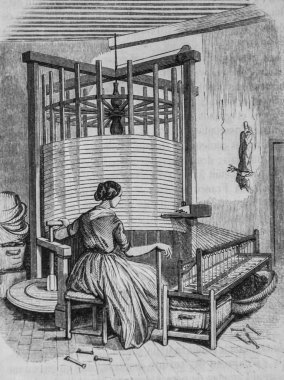 Tutma, ipek yüzler, Edouard Charton 1855 'in resimli dergisi.