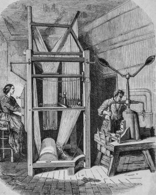 Piquing, ipek yüzler, Edouard Charton 1855 'in resim dükkanı.