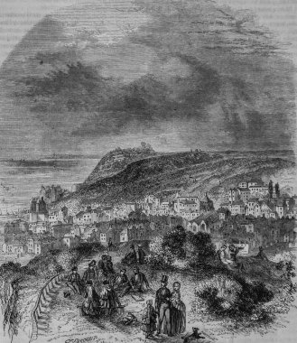 Douvre and the Chateau d 'Hastings, Edouard Charton 1855' in resimli dükkanı.