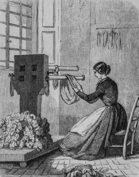 Teslimat, ipek sekmeler, Edouard Charton 1855 'in resim dükkanı.