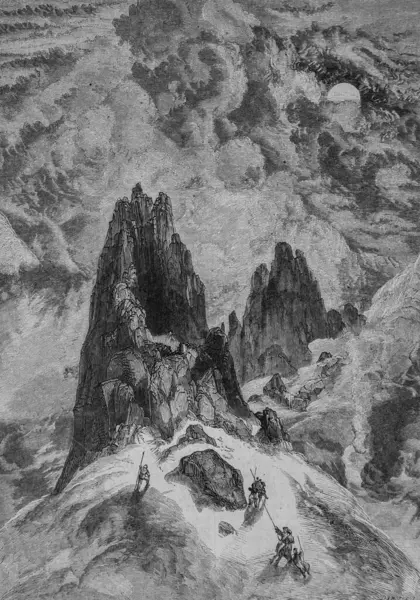 Le Mont Blanc, Edouard Charton 1855 'in resimli dergisi.