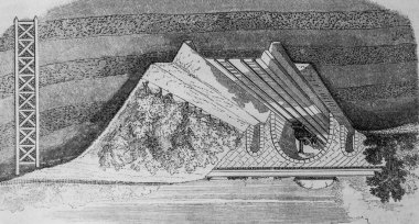 Demiryolu için bir dilim kesiyorum, Bay Edouard Charton 1870 'e kadar resim dükkanı.