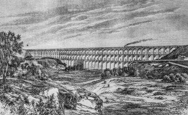 Chaumont viyadük, Edouard Charton 1870 'in resim dükkanı.