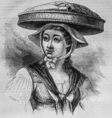 Edouard Charton 'ın 1870 tarihli karides tüccarı.