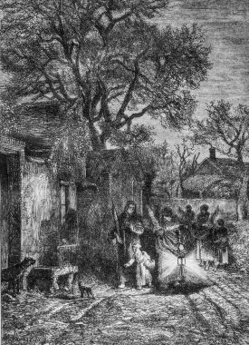 Bir gün önce, Edouard Charton 1870 'in resim dükkanı.