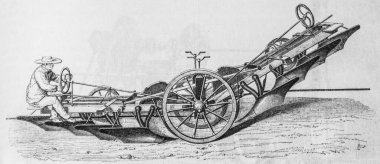 Çifte saban dört soka sahiptir, M. Edouard Charton 1870 'in pitoresk dergisi.