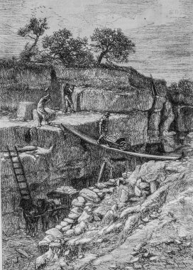 Bir kariyer, Edouard Charton 1870 'in resimli mağazası.