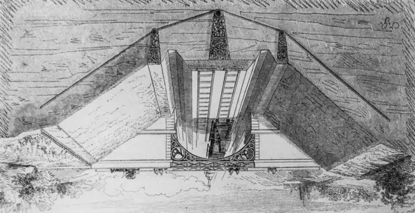 Demiryolu için bir dilim kesiyorum, Bay Edouard Charton 1870 'e kadar resim dükkanı.