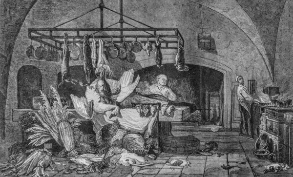 1861 'de bir mutfak, Edouard Charton 1870' in resimli dergisi.