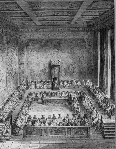 Languedoc 1704 'ün oturumu, M. Edouard Charton 1870' in resimli dergisi.