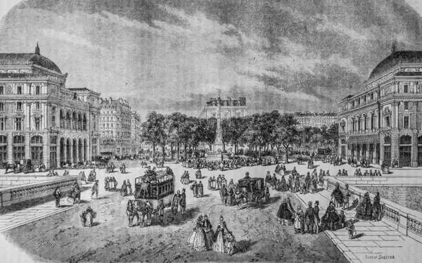 Yeni Place du Chatelet, M. Edouard Charton 1870 'in pitoresk dergisi.