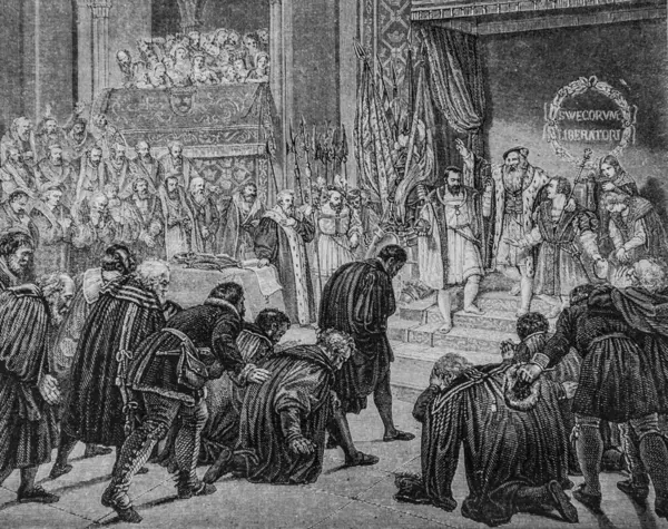 Edouard Charton 'ın 1870 tarihli resimli dergisi Gustave Wasa' nın Zbdation 'ı.