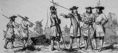 Piyade, İsviçreli gardiyanlar, Fransız muhafızlar, Lahur 1883 Yayımcısı.